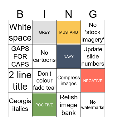Brand Bingo Card