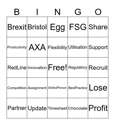 Easter Team Meeting Bingo Card