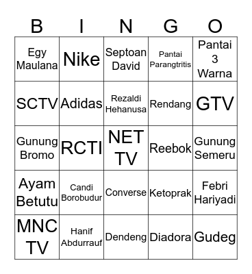 190409 — FDF Bingo Card
