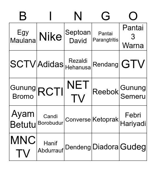 190409 — FDF Bingo Card