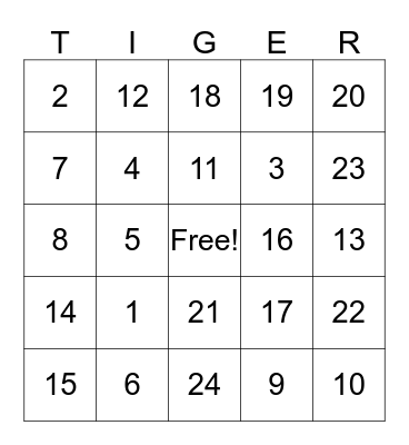 Wild Wild West Fun and Fitness Day Bingo Card