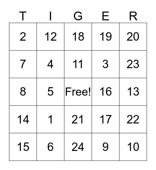 Wild Wild West Fun and Fitness Day Bingo Card