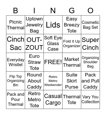 Thirty One BINGO Card