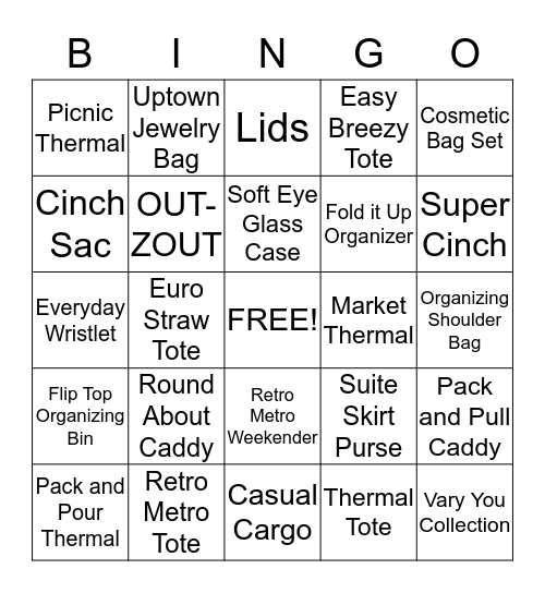 Thirty One BINGO Card