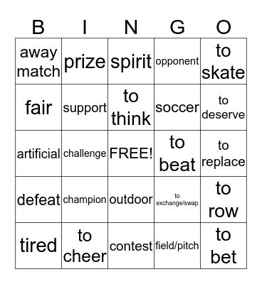 Step Up 31&32 Bingo Card