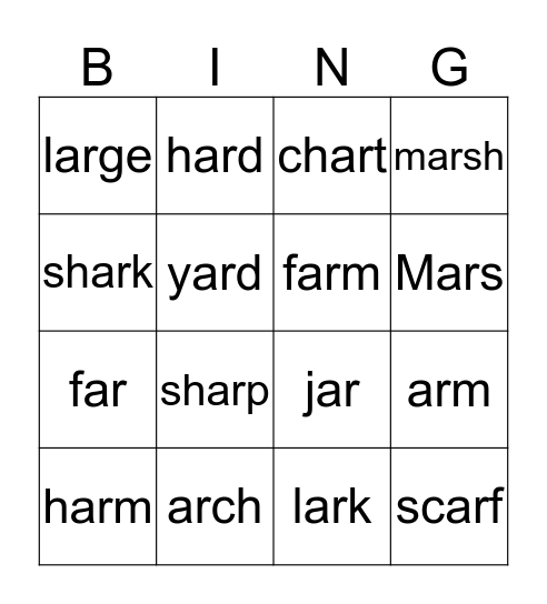 / ar / Bingo Card