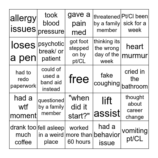 pt/CL bingo Card