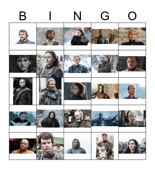 Game of Thrones Death Bingo Card