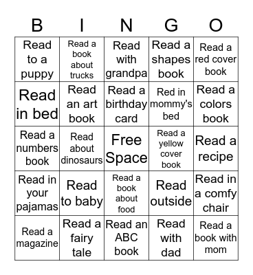 Book Bingo Card