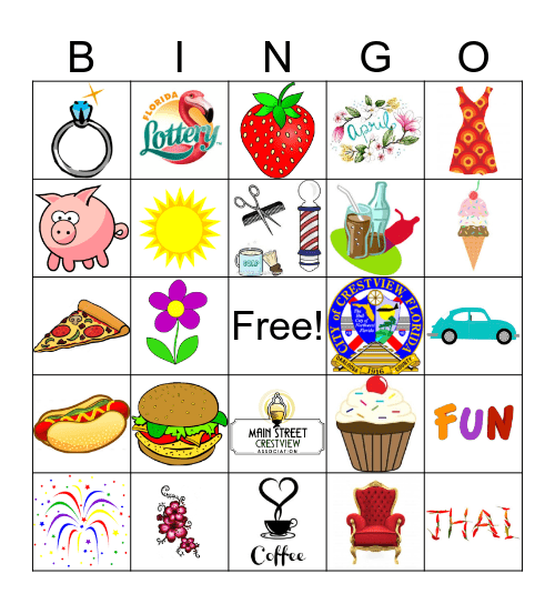 Crestview Strawberry Festival Bingo Card