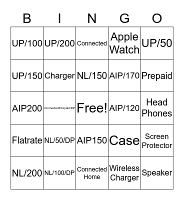 Us Cell Bingo Card