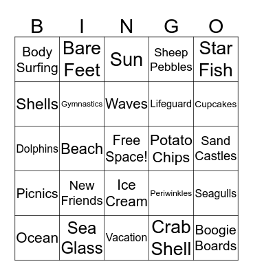 Secret Sisters of the Salty Sea Bingo! Bingo Card