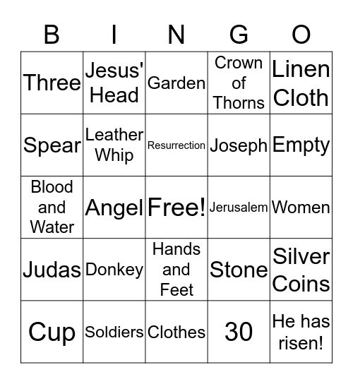 Easter Bingo! Bingo Card