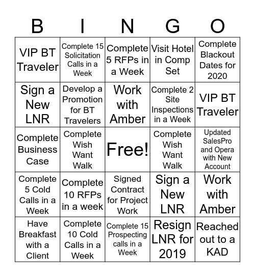 Monica's Bingo Card