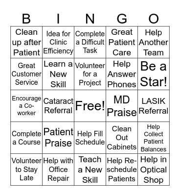 COA Bingo Round 2 Bingo Card