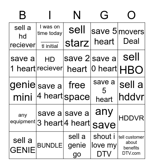 BINGO Card