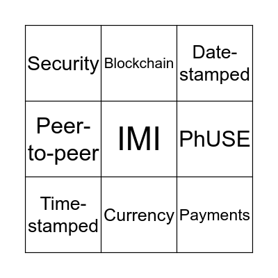 Blockchain Bingo Card