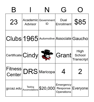 GAUCHO BINGO!   Bingo Card