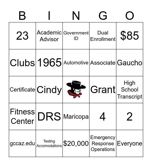 GAUCHO BINGO!   Bingo Card