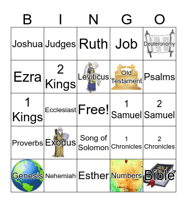 Bible Books Bingo Card