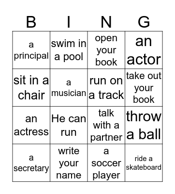 In the USA Unit4 Bingo Card