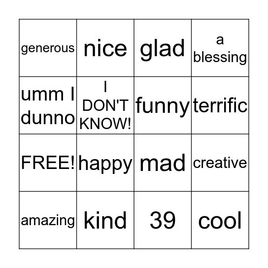Becky Butters Birthday Bingo!  Bingo Card