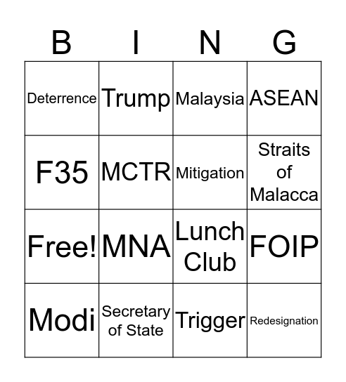 MSCP Yea or Nay? Bingo Card