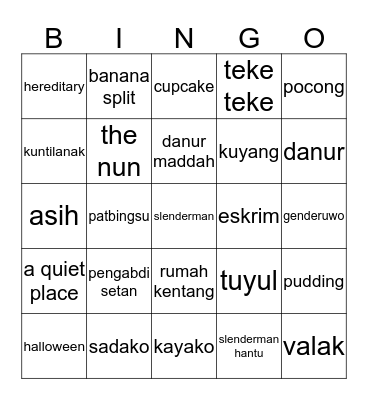 bingo 7co Bingo Card