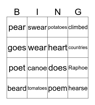 List 21 Bingo Card