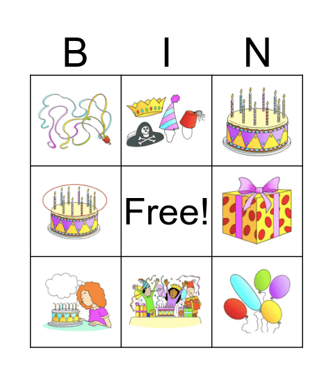 HAPPY BIRTHDAY! Bingo Card