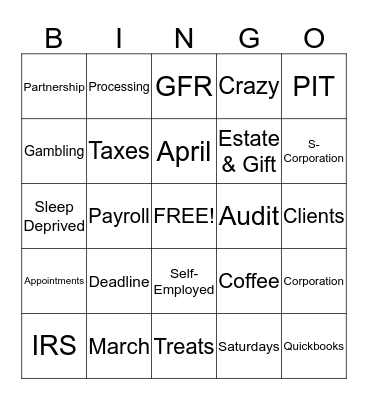 Fun at Work Day! Bingo Card