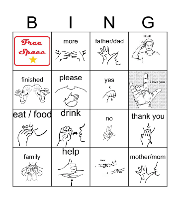 Sign Language Pt.1 Bingo Card
