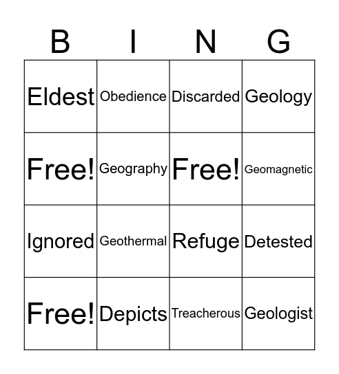 Unit 6.2 Bingo Card