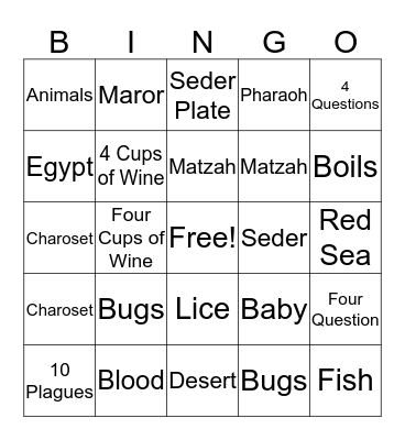 Marror Bingo Card