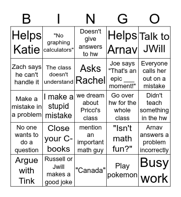 Mrs. Brown Boogaloo Bingo Card
