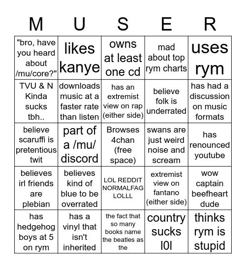 /mu/ser bingo Card