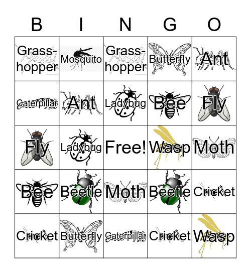 BUG Bingo Card