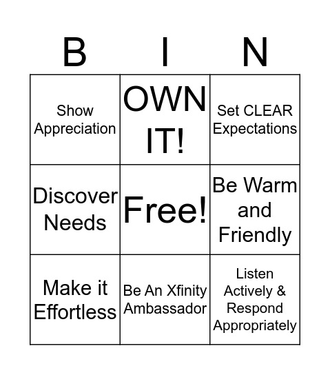 S4 Bingo Card