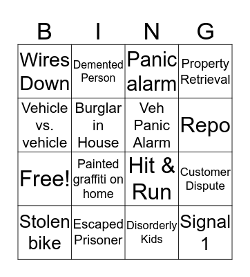 FCES  Bingo Card