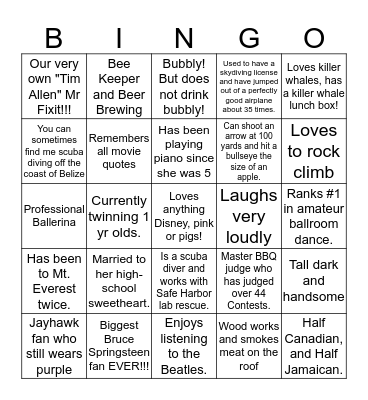 OMG Provider Bingo! Bingo Card