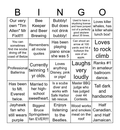 OMG Provider Bingo! Bingo Card