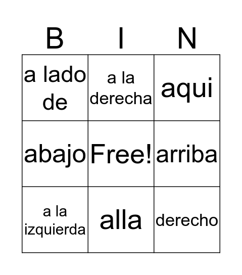 Instrucciones  Bingo Card