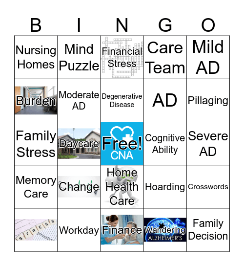 ALZHEIMER'S BINGO Card