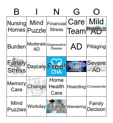 ALZHEIMER'S BINGO Card