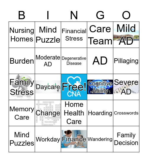 ALZHEIMER'S BINGO Card