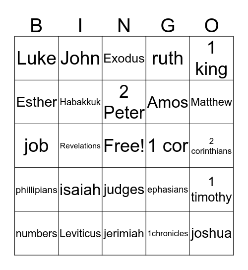 KIDS G.A.N.G Bingo  Bingo Card