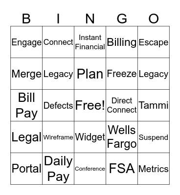 New Markets Team Building BINGO Card