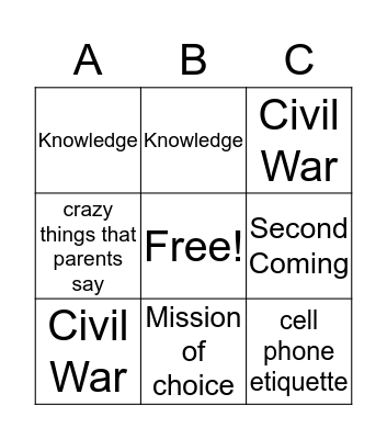 Bingo Card