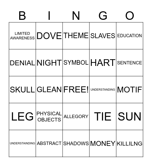 symbolim Bingo Card