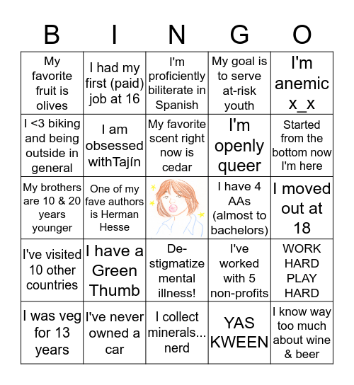 Do we have anything in common? Bingo Card